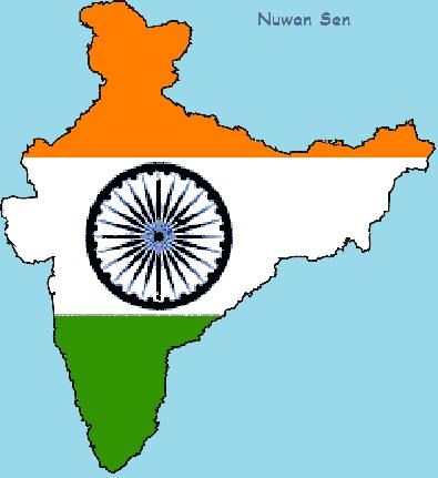 Indian Map and Flag