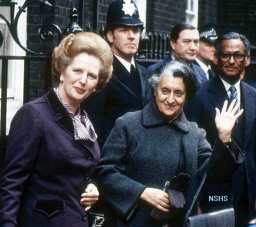 Indira Gandhi with Margaret Thatcher