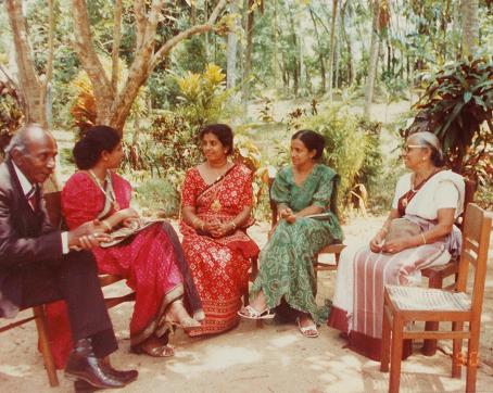 (L to R) Atta, my mum, Mum's cousin (Attammi's niece), My younger mum's sister, and Attammi @ a function (1990)  