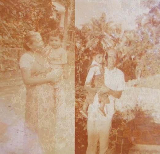 Little ME: With my maternal Grandparents on my first Trip to Sri Lanka in 1976 (Me aged One)